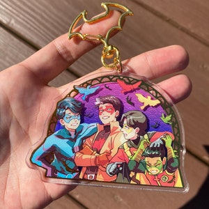 Foil Robins Layered Acrylic Keychains