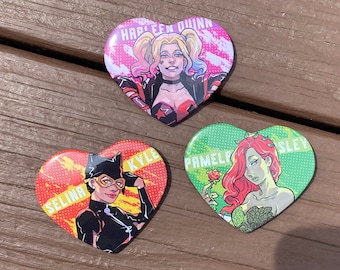 Heartthrob Sirens Pinback Buttons