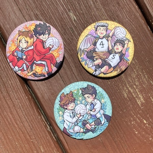 Cute Volleyball Animal Duos: Buttons and Charms