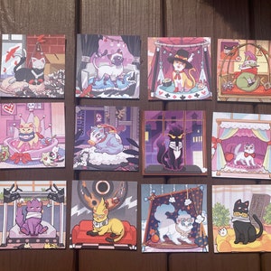 Mini Hero Cats Square Prints