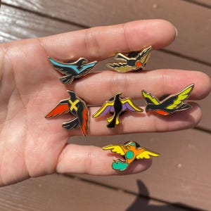 Nerdy Vogel Emaille Pins