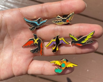 Mini Nerdy Bird Enamel Pins