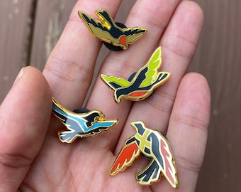 Mini Nerdy Bird Enamel Pins