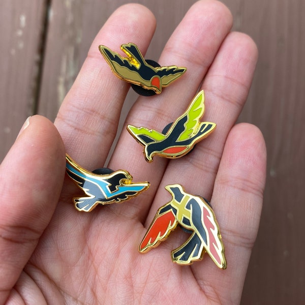 Mini Nerdy Bird Enamel Pins