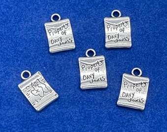 Silver Ancient Pirate Treasure Map Goonies Charms Pendants - Set of Five