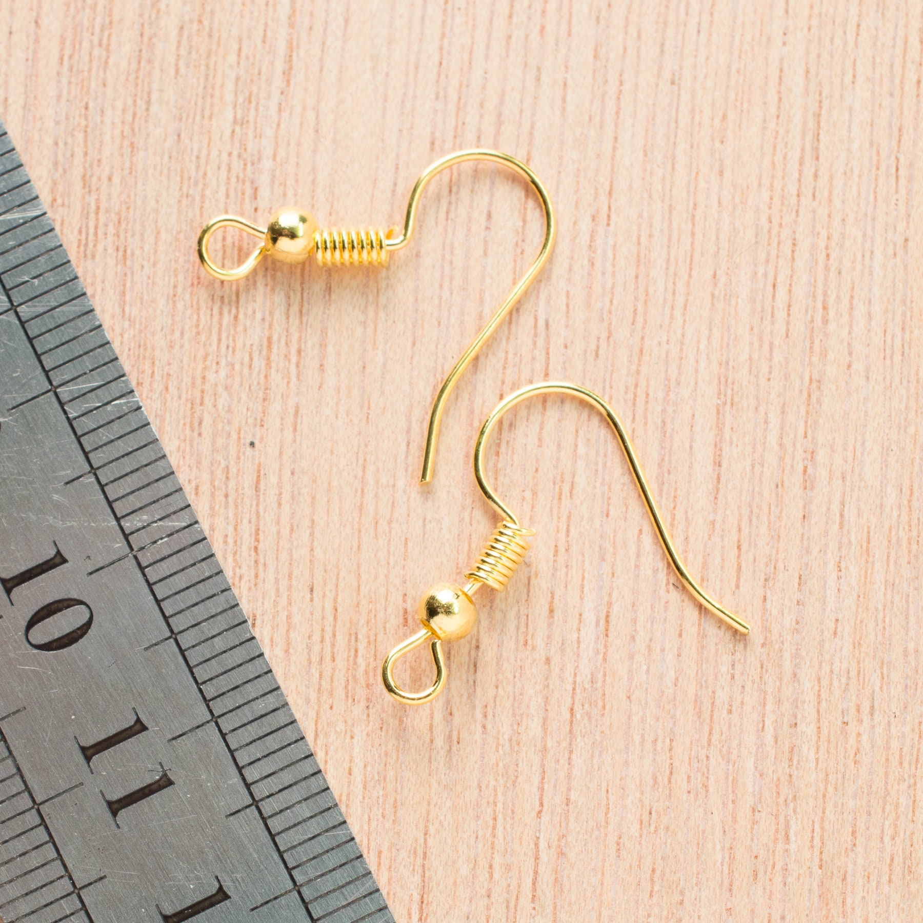 Jewellery Findings Gold Plated Pull Through Earring Set of Etsy