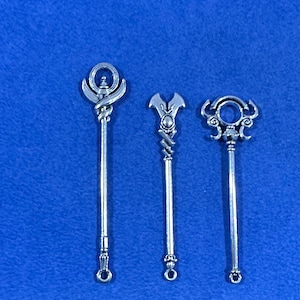 Zauberhafter Silber Wand Charms: Fantasy Anhänger, 3er Set