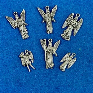 Archangel Charm Pendants: Gabriel, Raphael, Michael, Jophiel, Zadkiel, Samuel