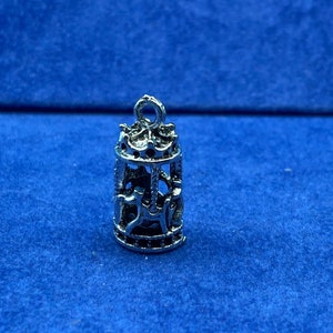 Silber Kirmes Karussell Pferde Karussell Runde Charm Anhänger - Set von fünf
