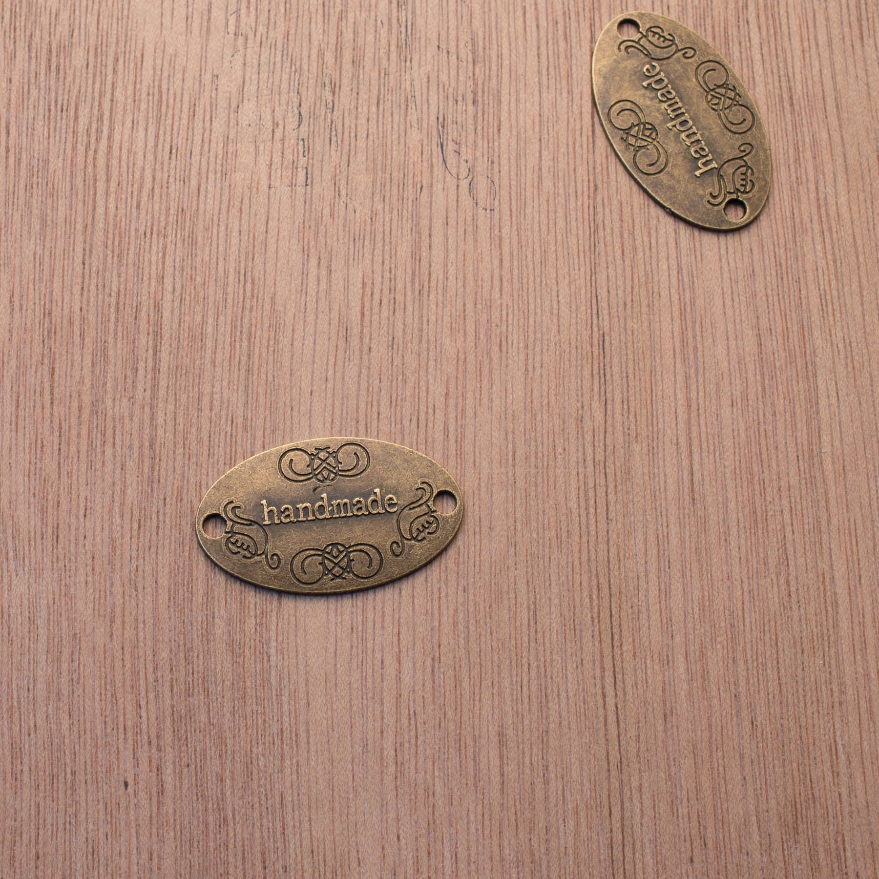 Handgemachte große ovale Tag antike Bronze-Effekt Set von | Etsy