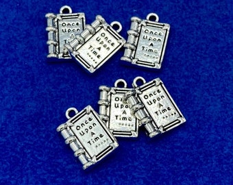 Little Silver Book Charms ‘Once Upon A Time’ Charm and Pendants Set of Six