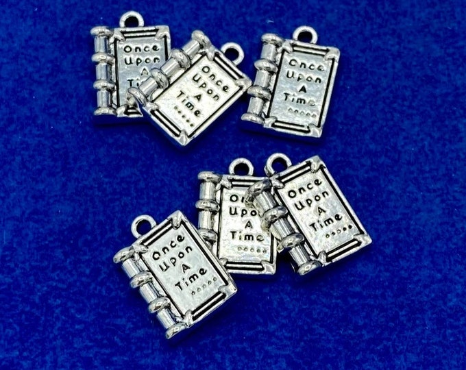 Little Silver Book Charms ‘Once Upon A Time’ Charm and Pendants Set of Six