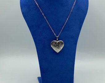 URONE Collana Medaglione A Cuore In Argento 925 Con Cristallo Austriaco - Portafoto, Regalo Per Mamma, Moglie, Fidanzata