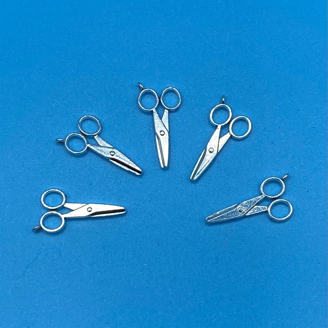 Large Silver Crafts and Sewing Scissors Charm and Pendents Etsy New Zealand