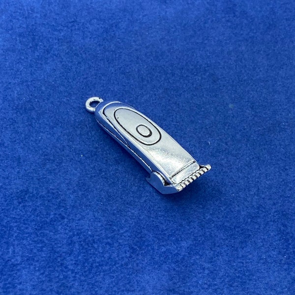 Silver Hairdressing, Barber and Stylist Large Set of Clippers Charm Pendant -  Sold as Individual Item.