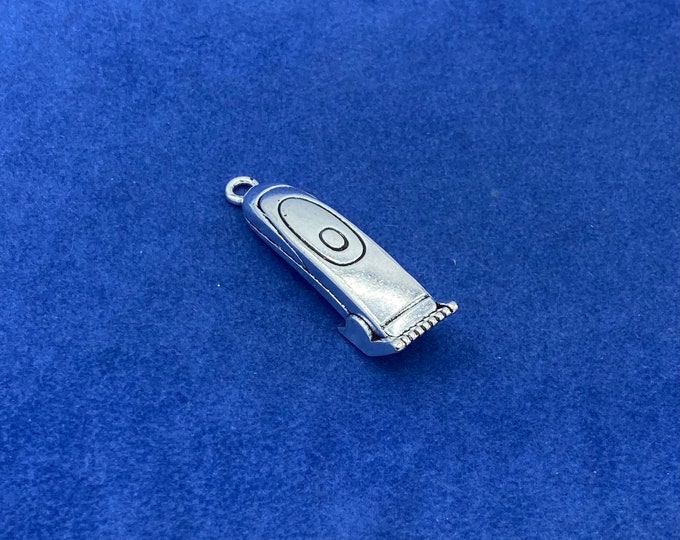 Silver Hairdressing, Barber and Stylist Large Set of Clippers Charm Pendant -  Sold as Individual Item.