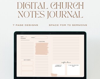Diario de Notas de la Iglesia: Reflexión sobre el sermón, Mujeres Cristianas (Versión digital)