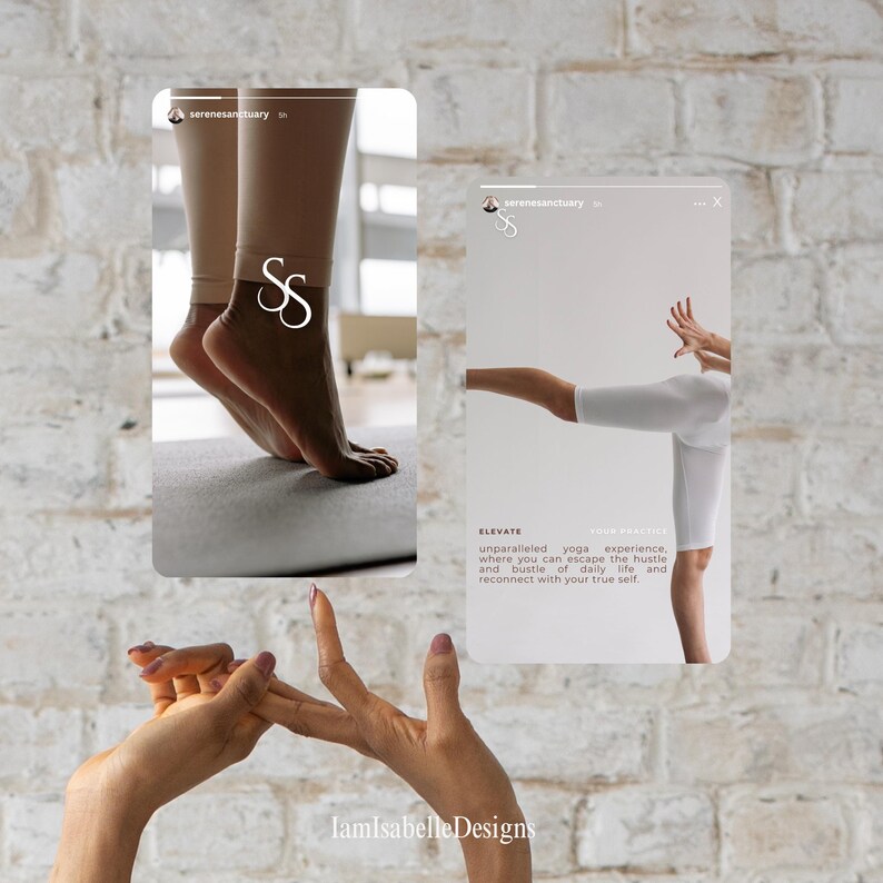 Luxury Yoga Social Media Templates Yoga Studio Instagram Posts and ...