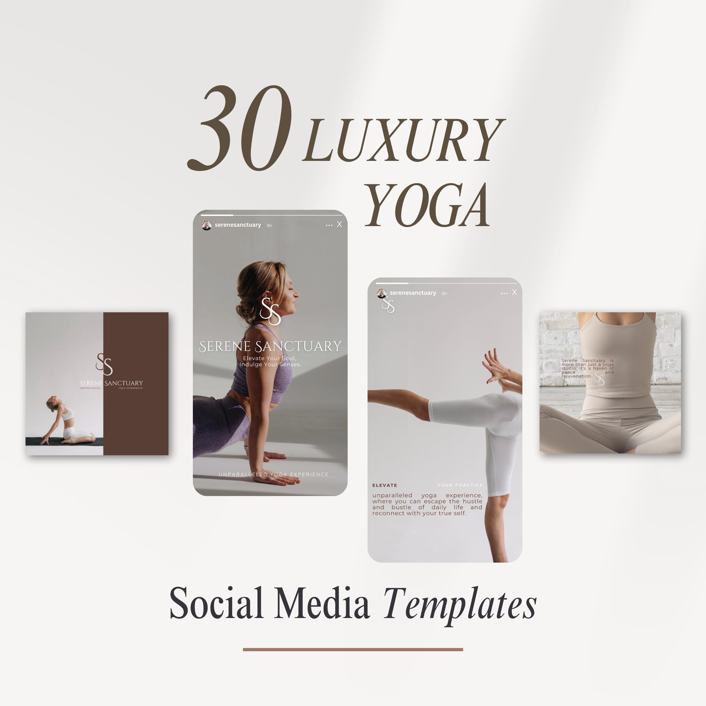 Luxury Yoga Social Media Templates Yoga Studio Instagram Posts and ...