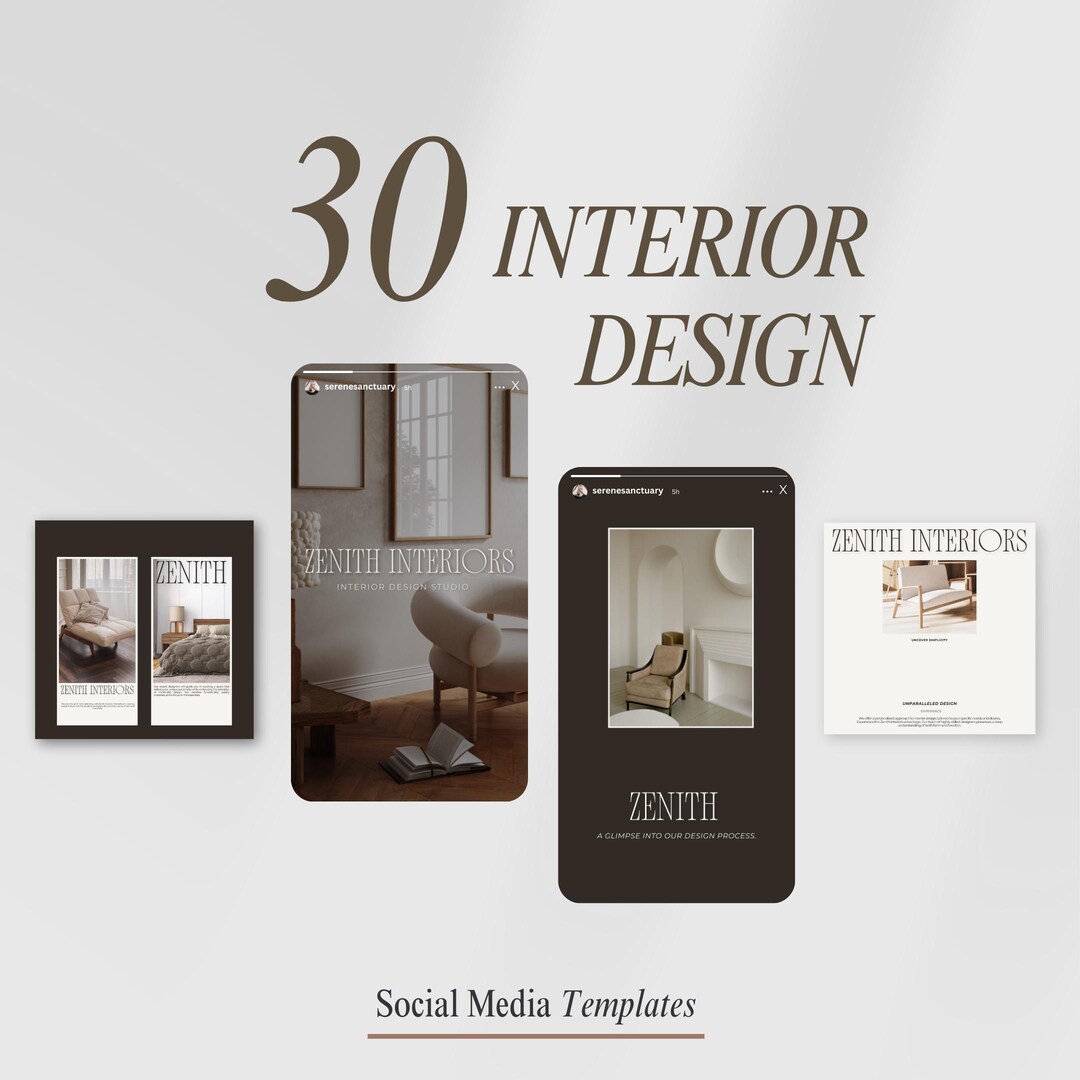 Interior Design Social Media Templates Beautiful Branding for Interior ...