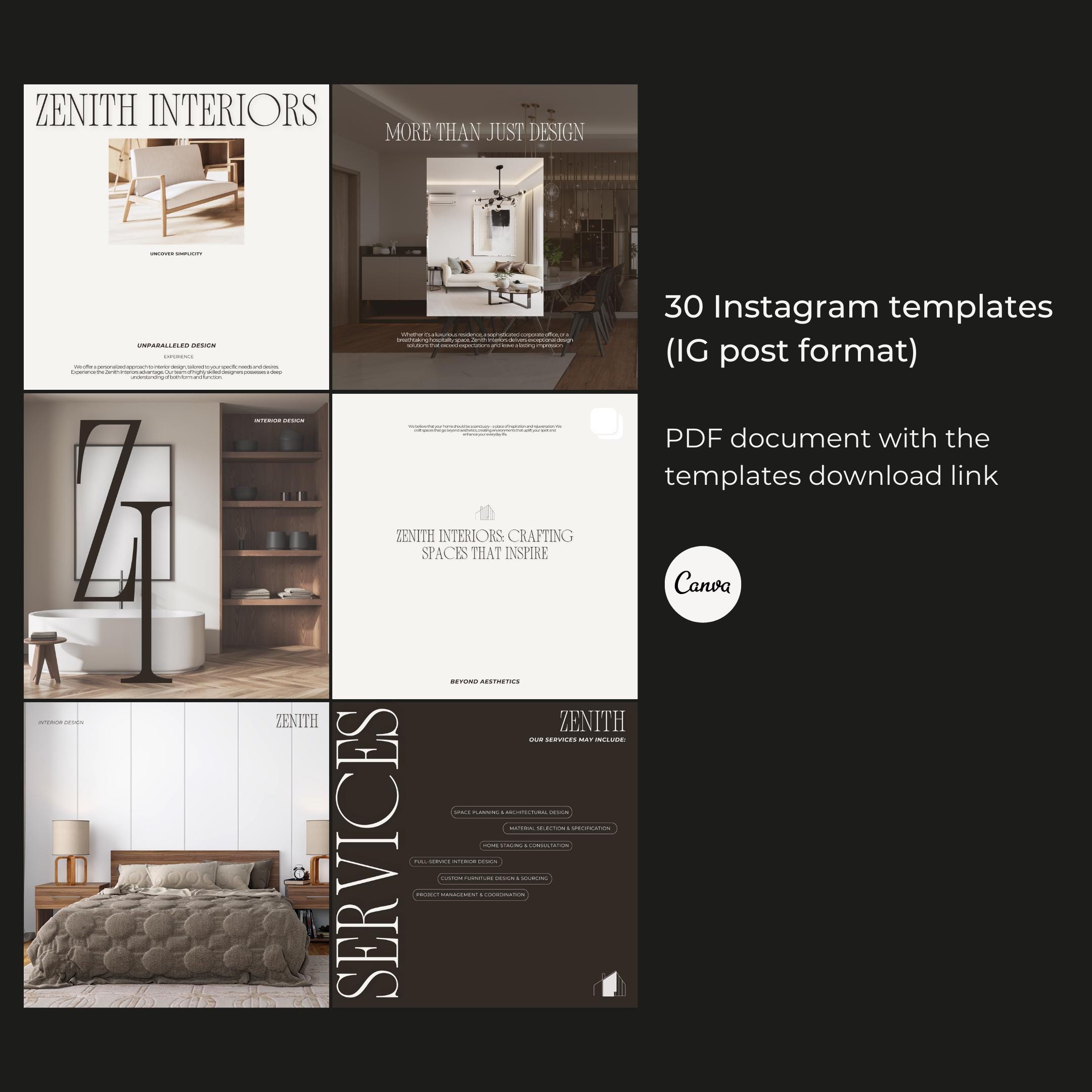 Interior Design Social Media Templates Beautiful Branding for Interior ...