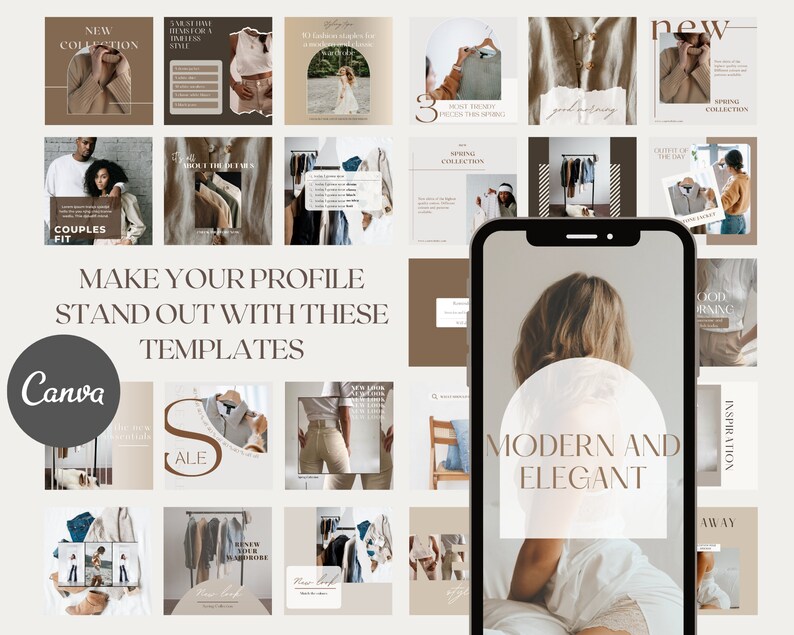 Fashion Instagram Templates for Canva. Style Instagram Stories and ...