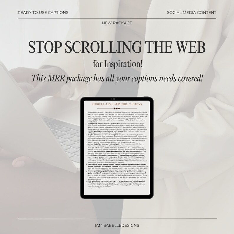 MRR Done for You Captions for Social Media Master Resell Rights ...