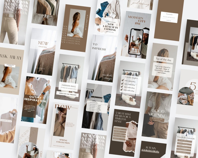 Fashion Instagram Templates for Canva. Style Instagram Stories and ...
