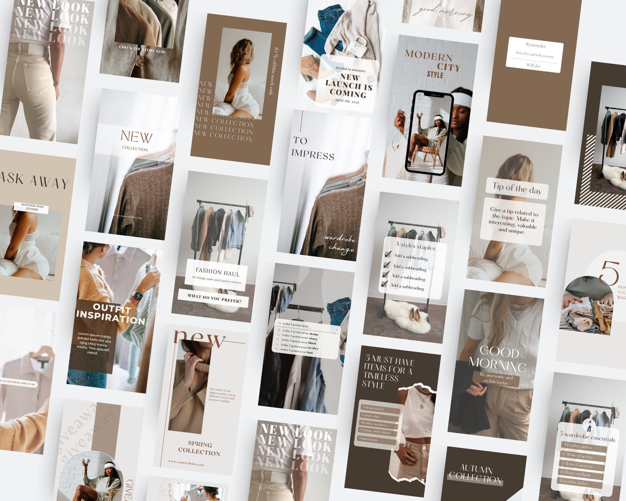 Fashion Instagram Templates for Canva. Style Instagram Stories and ...