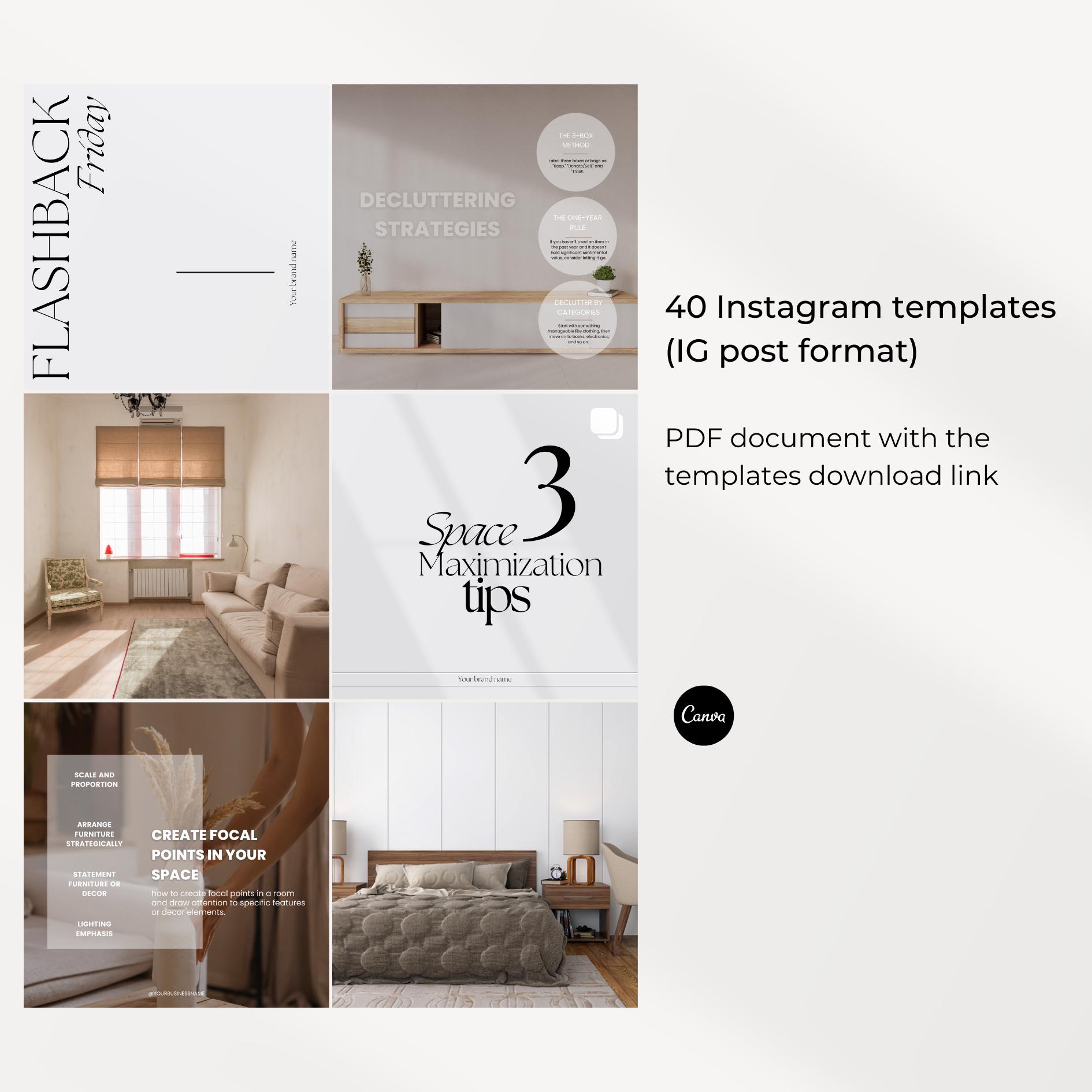 Interior Design Templates for A Month Interior Designer Instagram ...