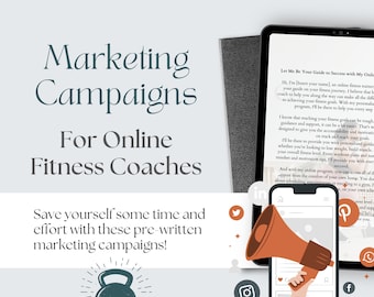 Online Fitness Coach Marketing Campaign Templates For Fitness Trainer Services Fitness Coach Content Promotion Health Coach Digital Product