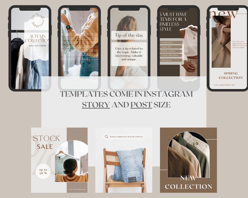 Fashion Instagram Templates for Canva. Style Instagram Stories and ...