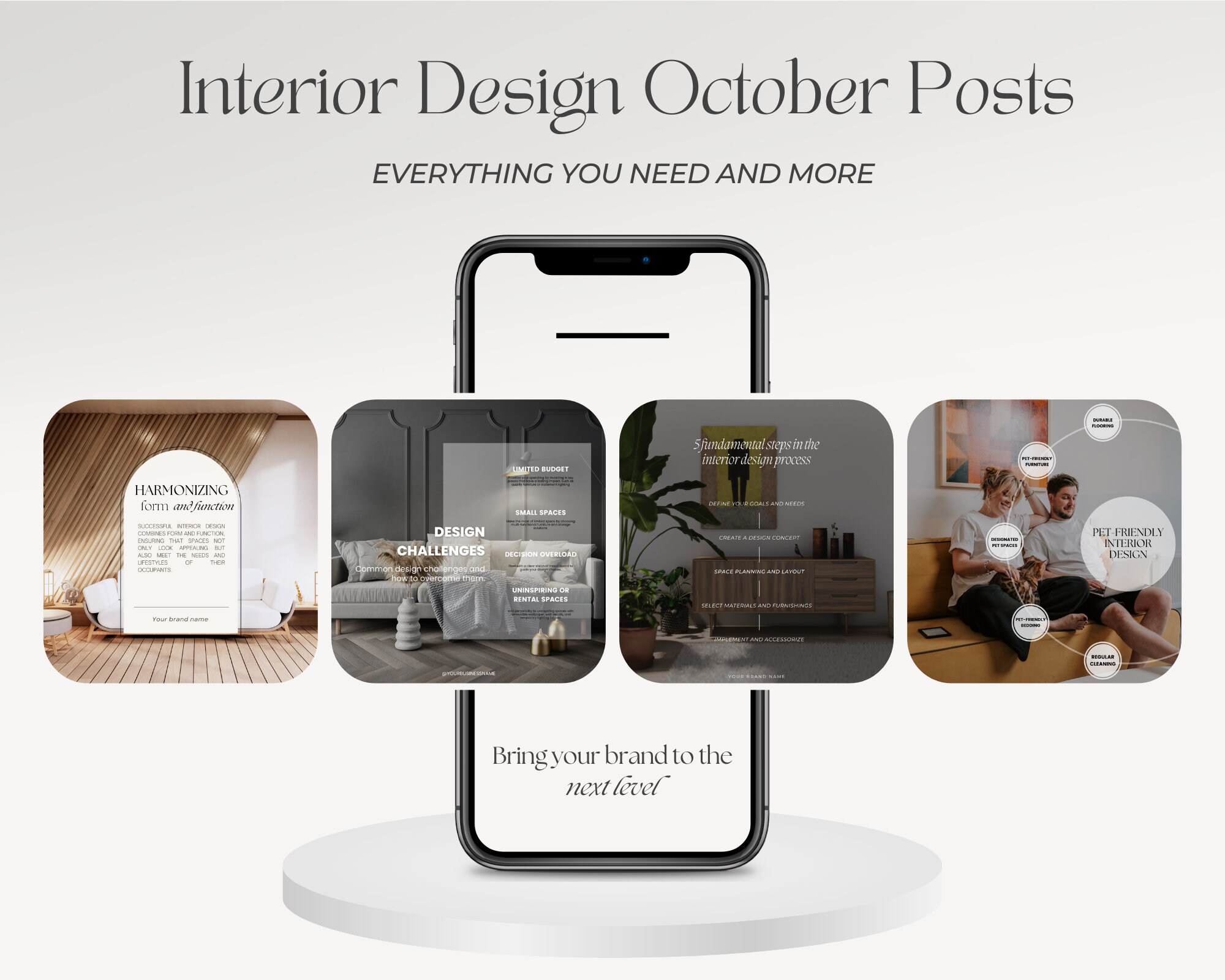 Interior Design Posts Monthly Interior Decor Content Instagram Interior ...