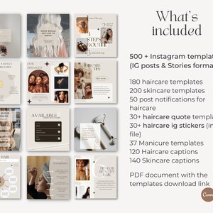 Beauty Salon Instagram Templates Aesthetic Skincare Social Media ...