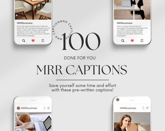 MRR Done For You Captions für Social Media Master Resell Right Captions für Instagram Faceless Account und MRR Captions DFY Guides Captions