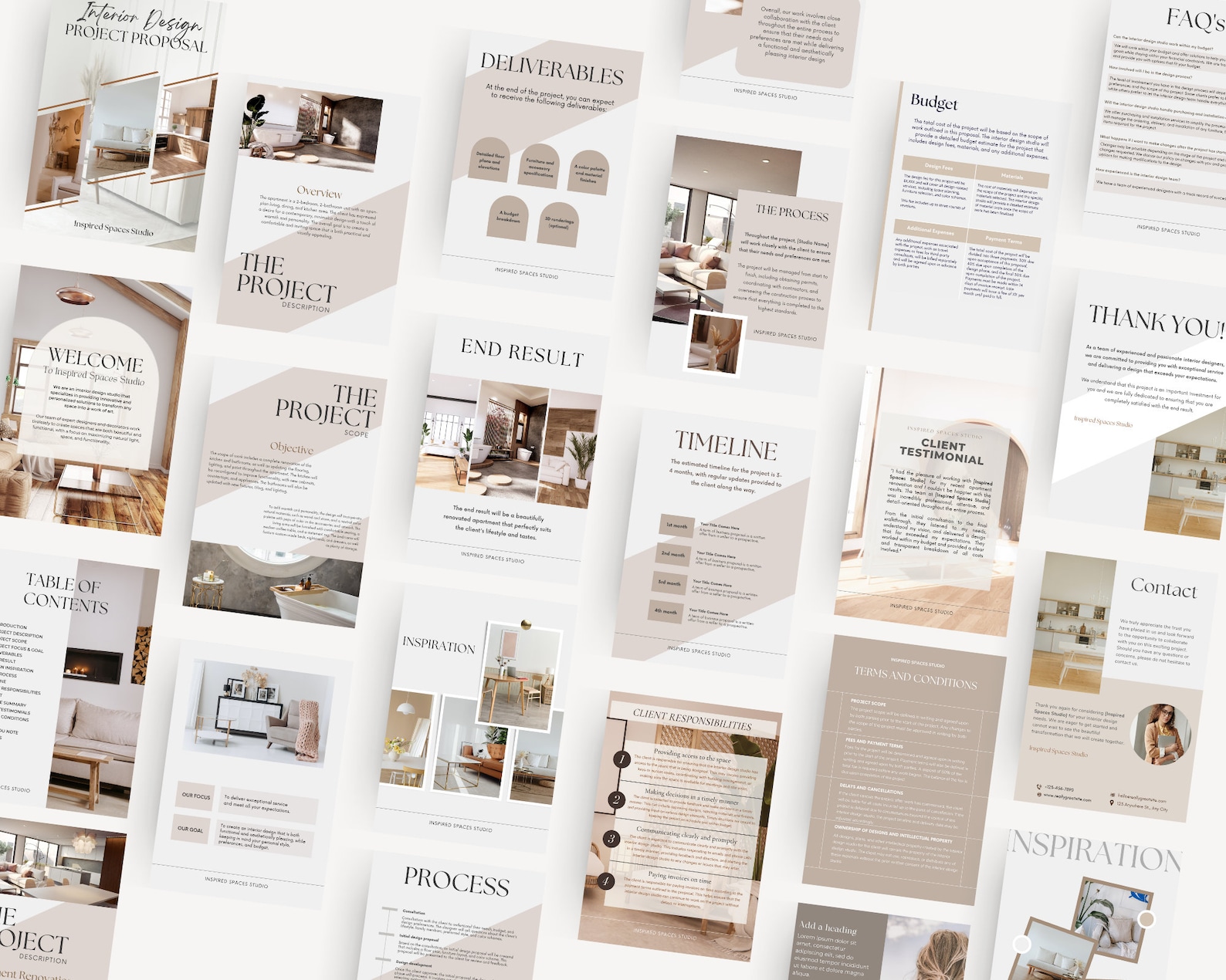 Interior Design Project Proposal Client Project Editable Canva ...