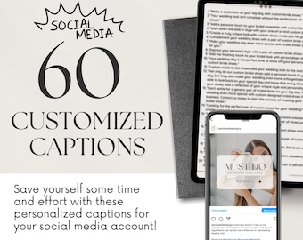 60 subtítulos personalizados Contenido de redes sociales Subtítulos personalizados Ideas de subtítulos de Instagram Subtítulos de marca empresarial para ventas
