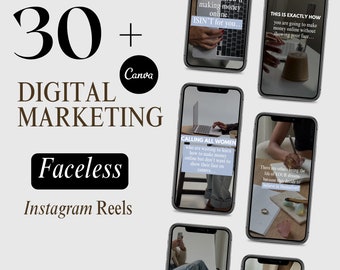 デジタルマーケティング 顔のない Instagram リール ソーシャルメディア テンプレート フック付きの IG ビデオ