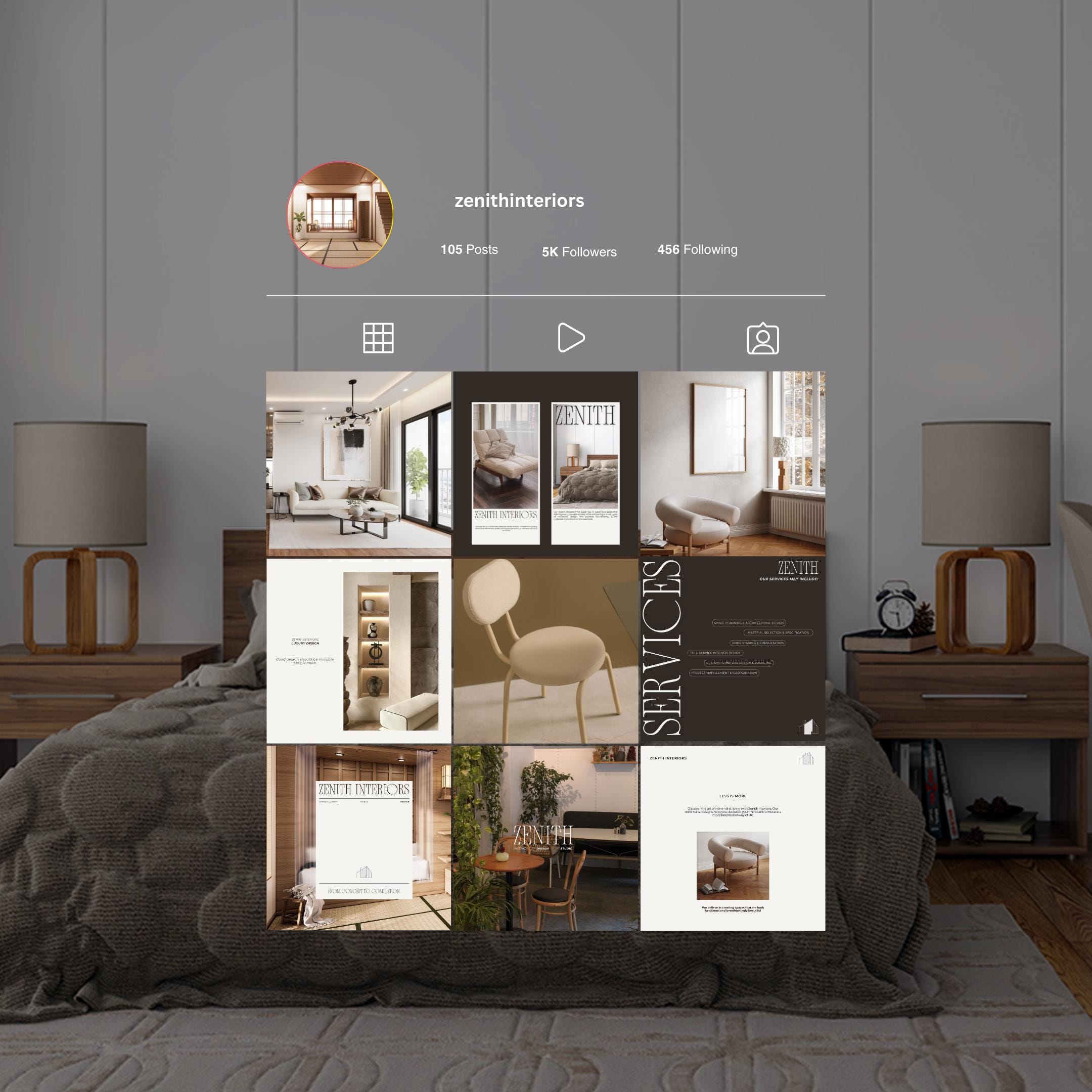 Interior Design Social Media Templates Beautiful Branding for Interior ...