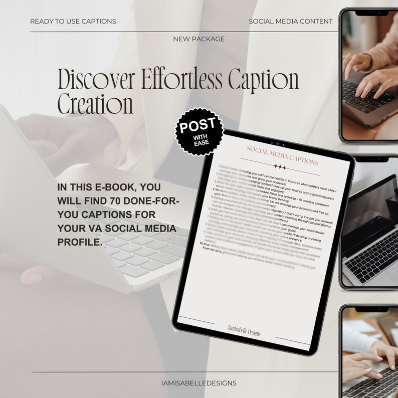Virtual Assistant Social Media Captions VA Instagram Content Pre ...