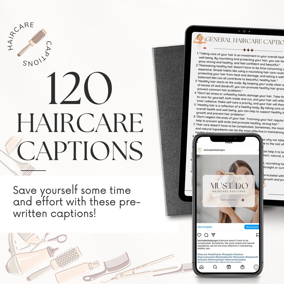 Haircare Captions Hairstylist Social Media Content Beauty Salon