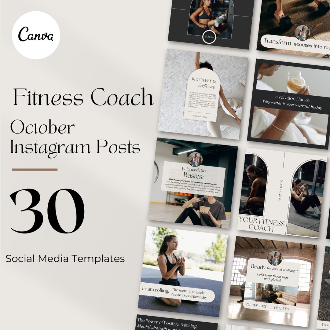 Fitness Coach Instagram Posts Fitness Trainer Social Media Content ...