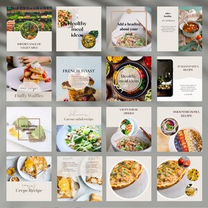30 Instagram Food Blogger Templates. Recipes. Healthy Eating. - Etsy