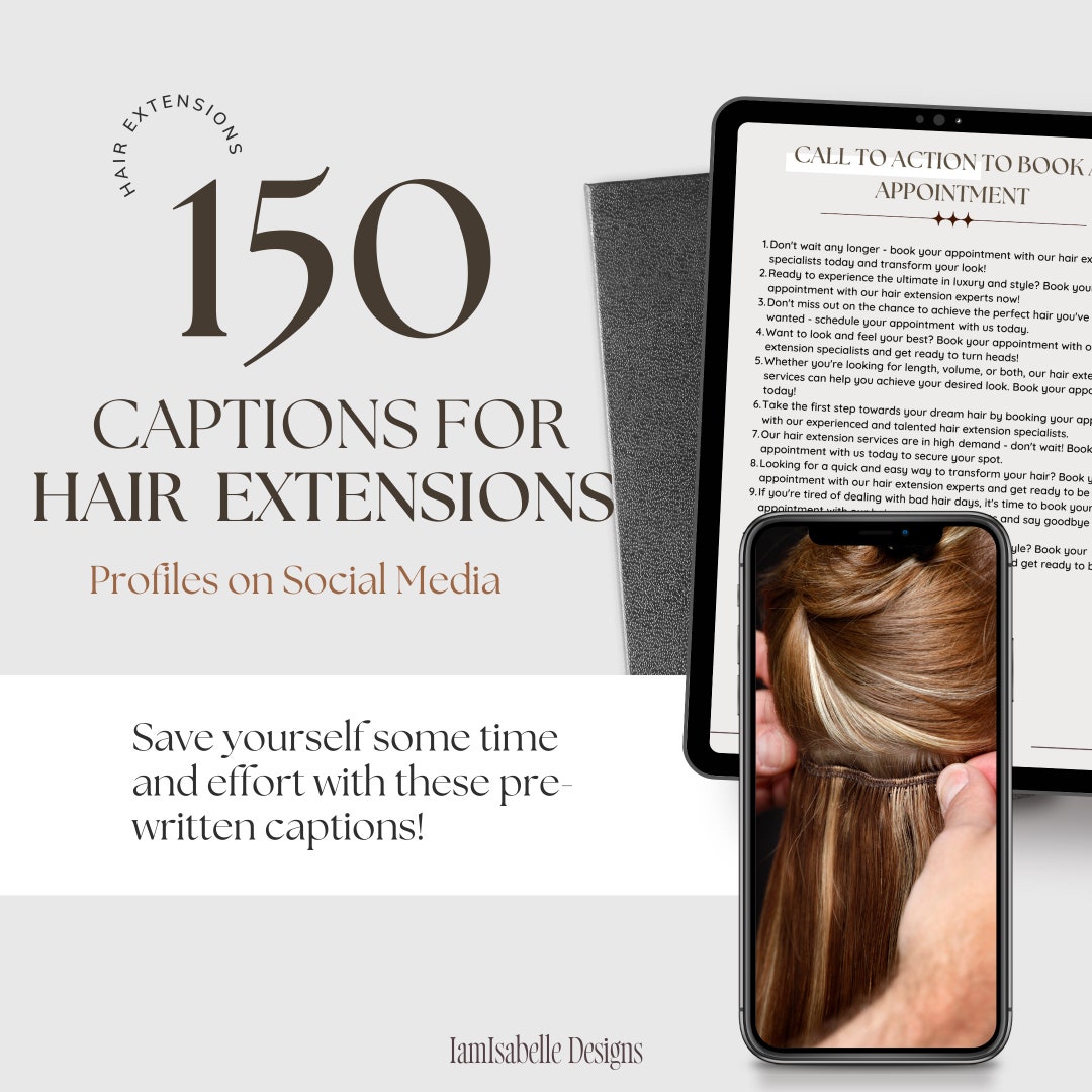 Hair Extensions Captions Hairstylist Social Media Content Instagram Caption Ideas Hairstylist