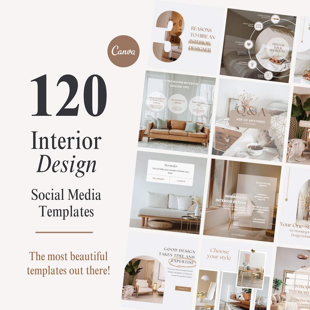 Interior Design Instagram Templates Interior Designer Social Media ...
