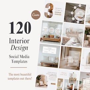 Interior Design Instagram Templates Interior Designer Social Media Content Home Decor Aesthetic Canva Templates Virtual Interior Design Post
