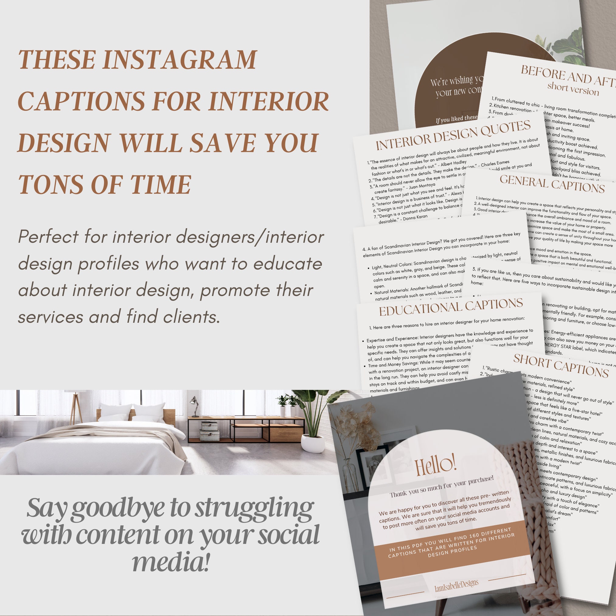 Interior Design Captions Social Media Interior Designer Etsy UK