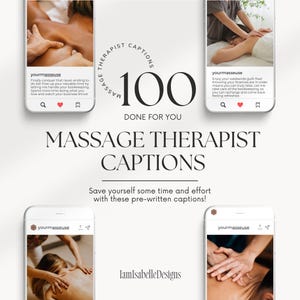 Massage Therapist Social Media Captions Masseuse Instagram Content Pre-Written Captions for Massage Specialists Instagram