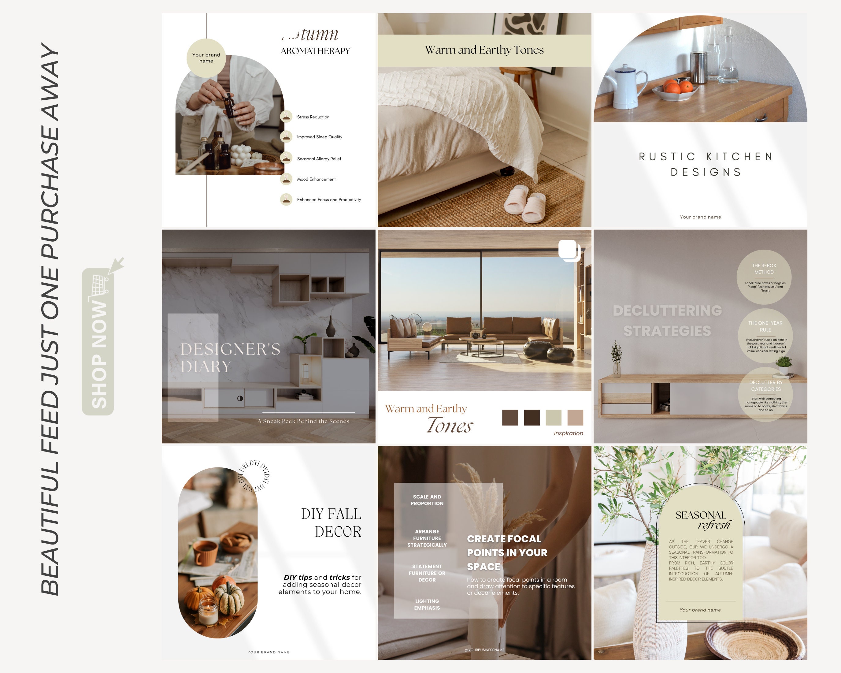 Interior Design Templates Interior Designer Instagram Content Branded ...