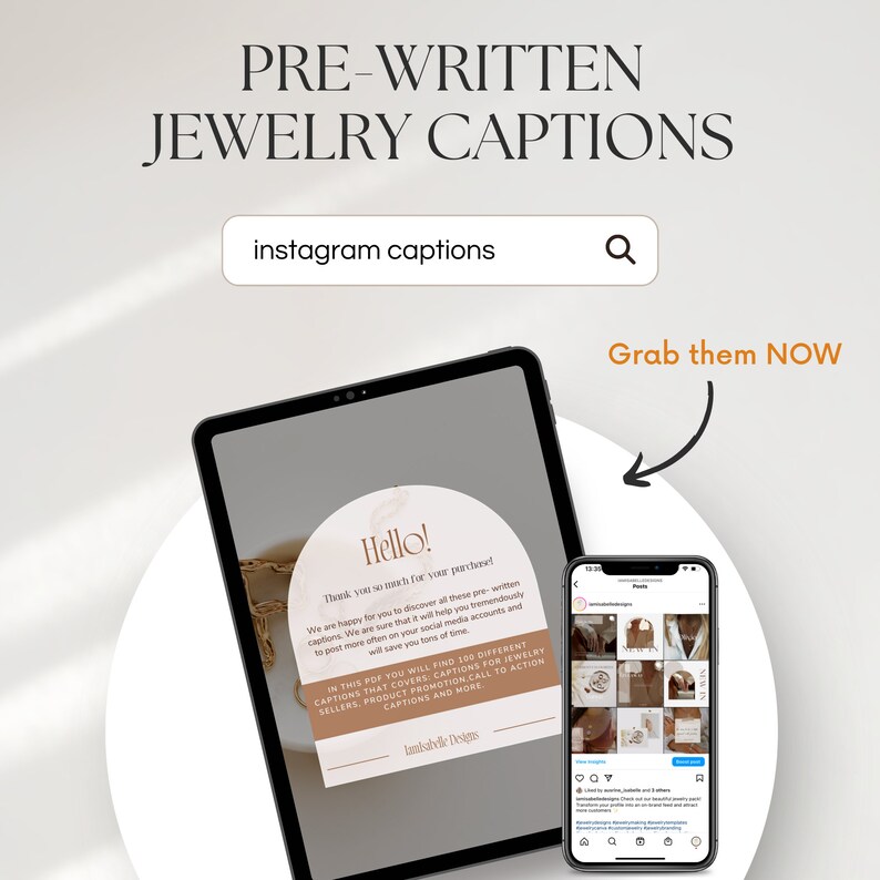 100 Jewelry Captions Jewelry Social Media Content Etsy